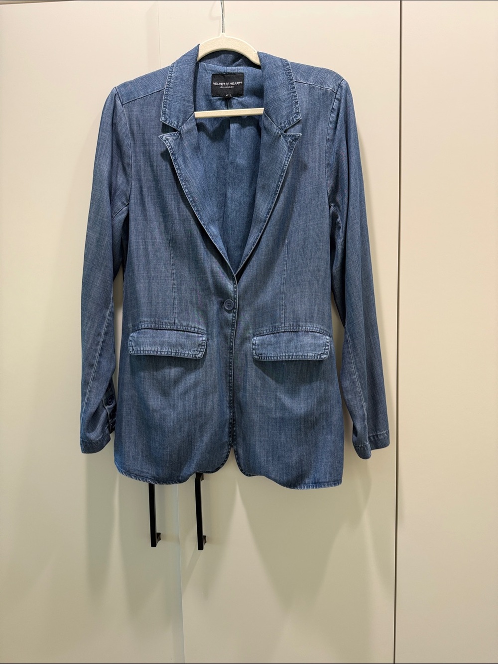 Velvet Heart Light Blue Denim Blazer Jacket